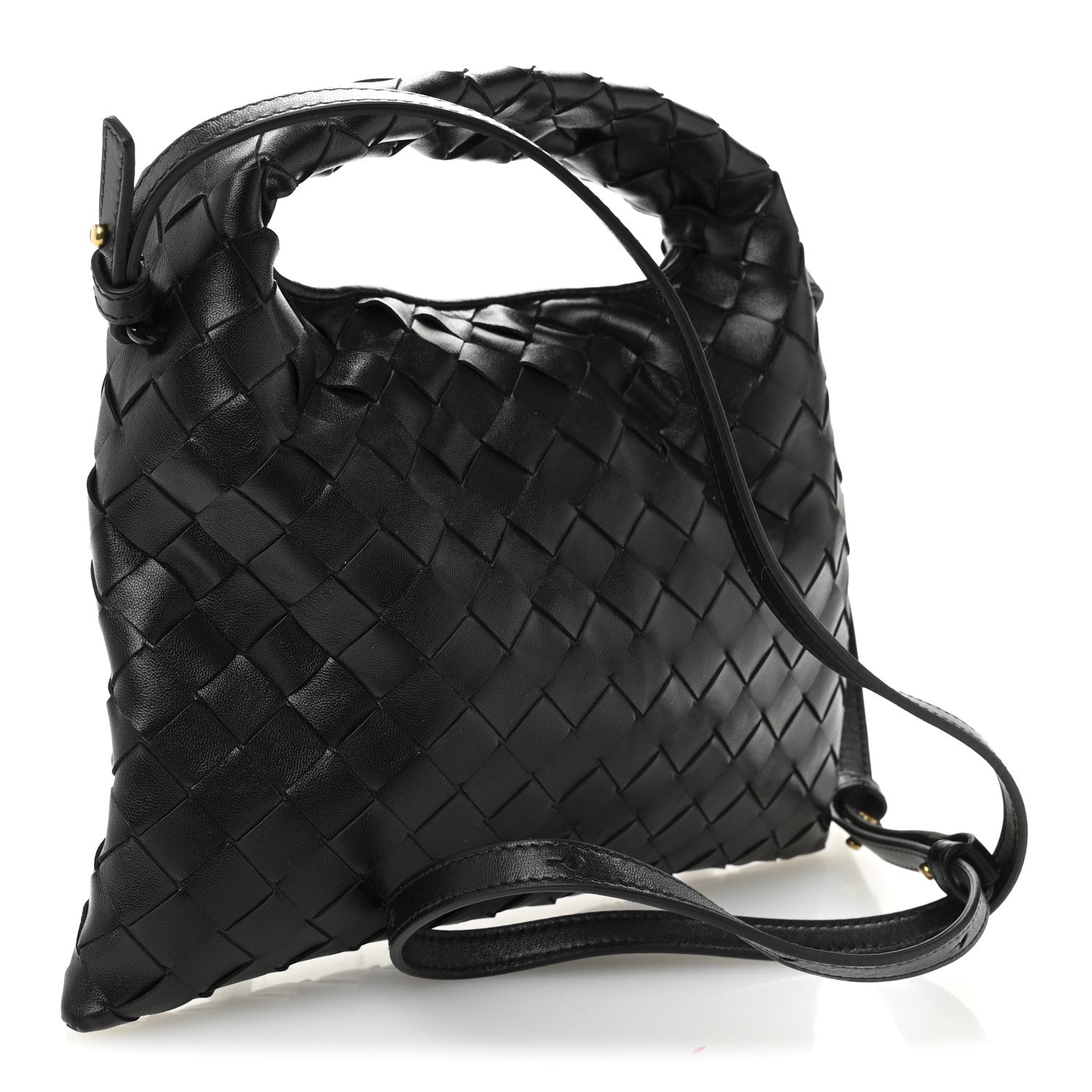 Bottega Veneta Calfskin Intrecciato Mini Hop Black 3 of 10