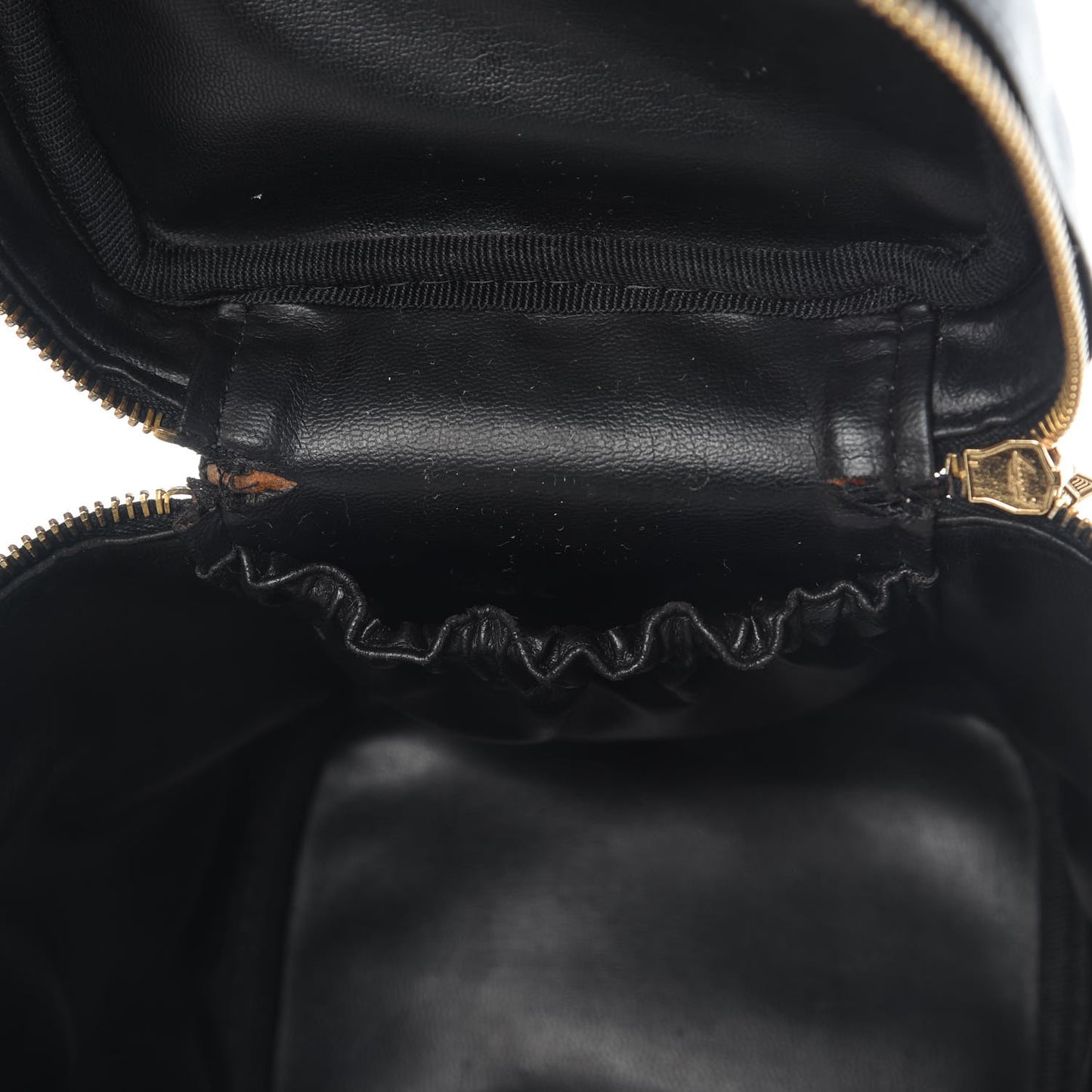 Lambskin Vanity Cosmetic Case Black