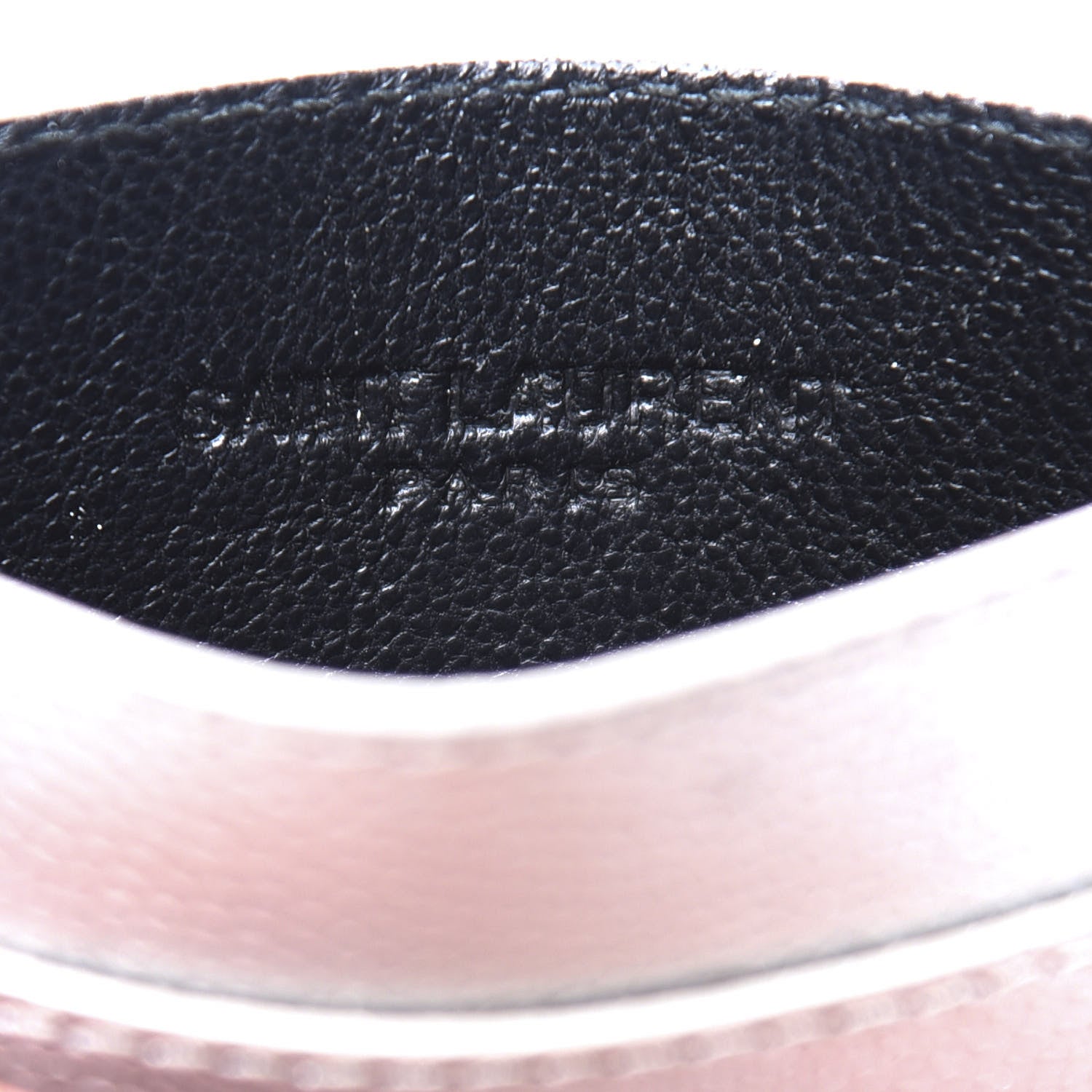 Saint Laurent Grain De Poudre Card Case Argento 6 of 9