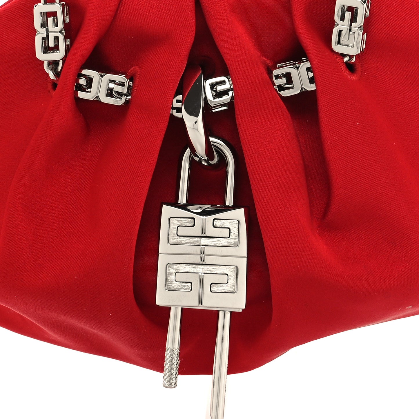 Satin Mini Kenny Shoulder Bag Red