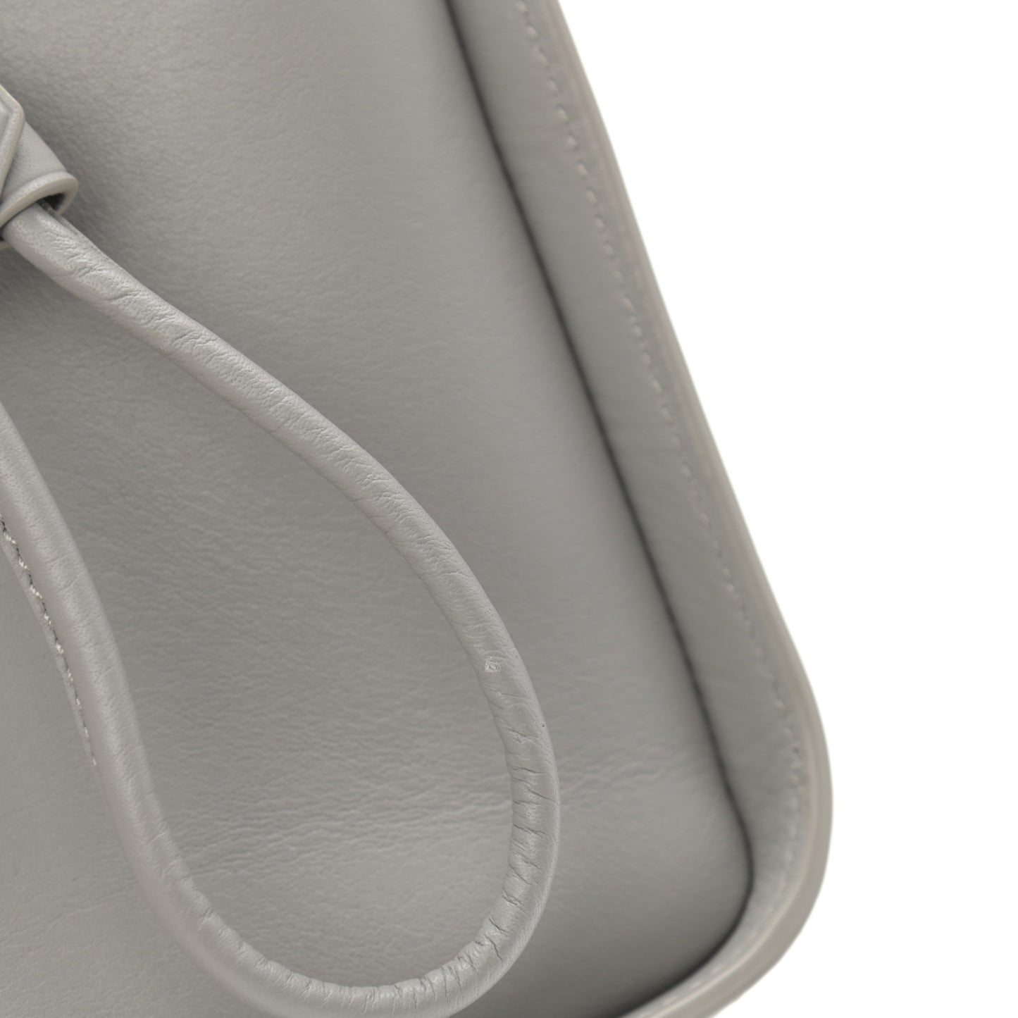 Smooth Calfskin Mini Soleil Bucket Bag Grey