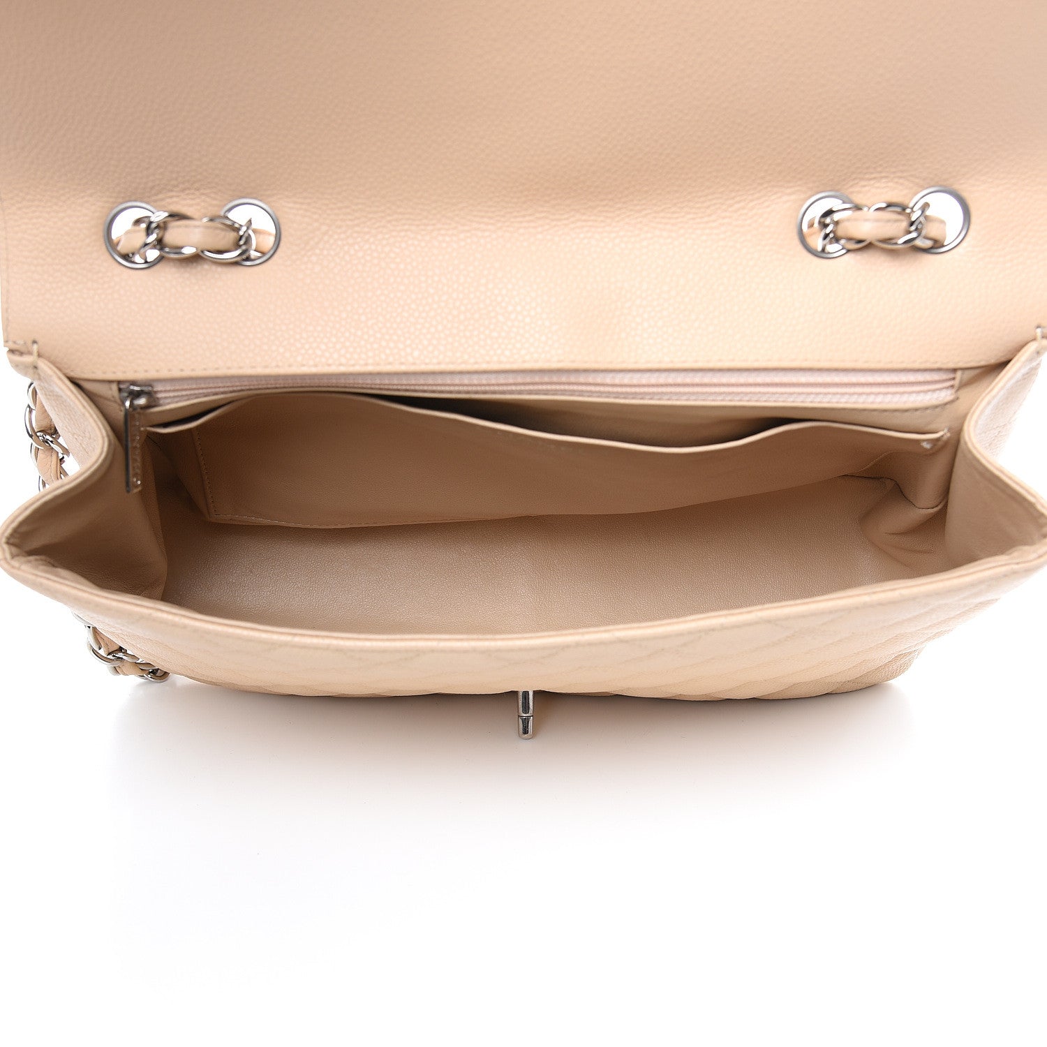 Chanel Caviar Quilted Jumbo Single Flap Beige Clair 5 of 11