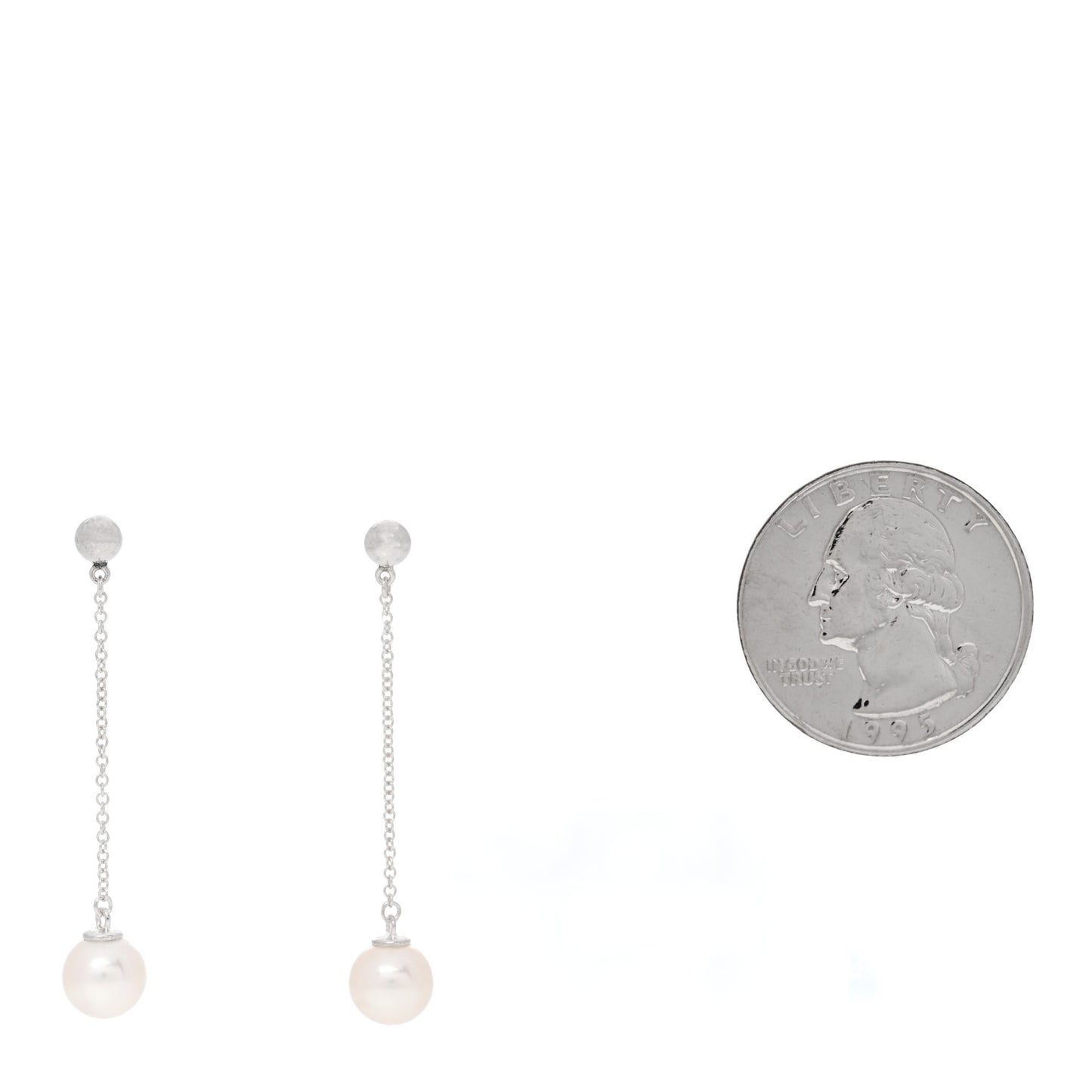 Sterling Silver Cultured Pearl Ziegfeld Drop Earrings