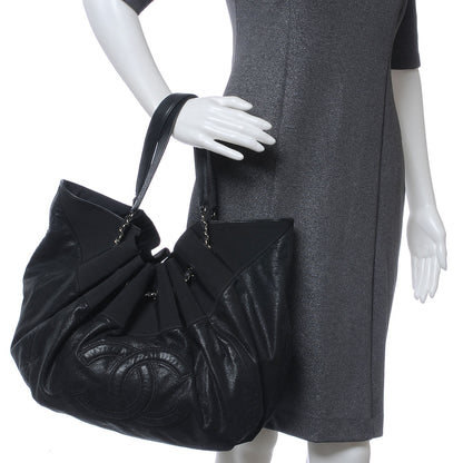 Chanel Calfskin Stretch Spirit Large Cabas Tote Black 2 of 7