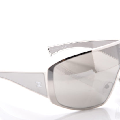 Chanel Shield Runway Sunglasses Silver 6 of 7