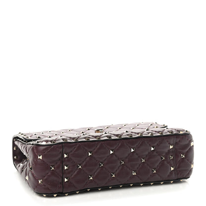 Valentino Garavani Nappa Medium Rockstud Spike Shoulder Bag Rubin 4 of 8