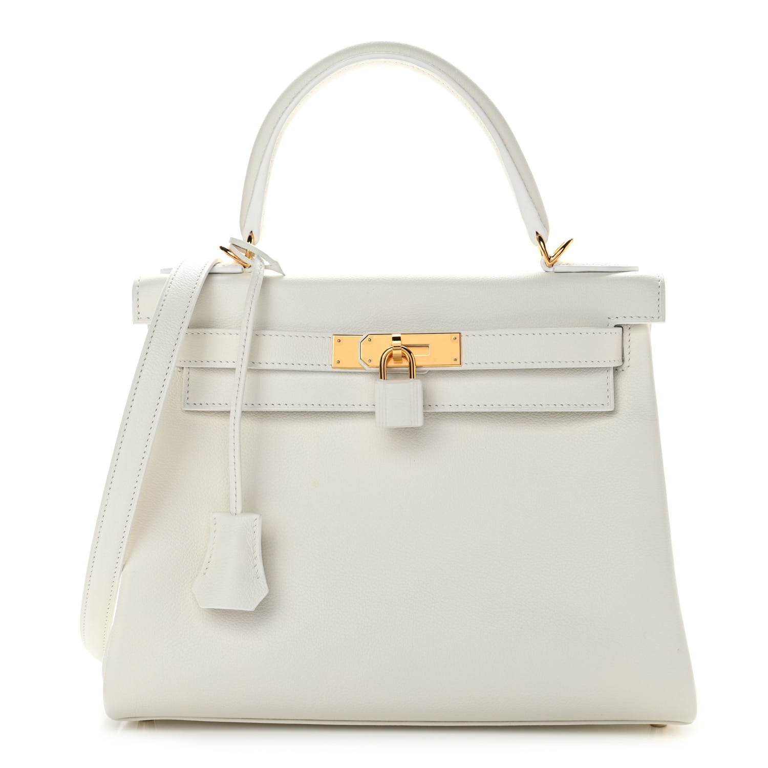 Hermes Evercolor Kelly Retourne 28 White 1 of 11
