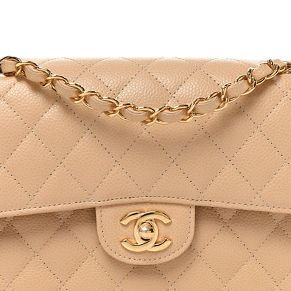 Chanel Caviar Quilted Small Double Flap Beige 14 of 21