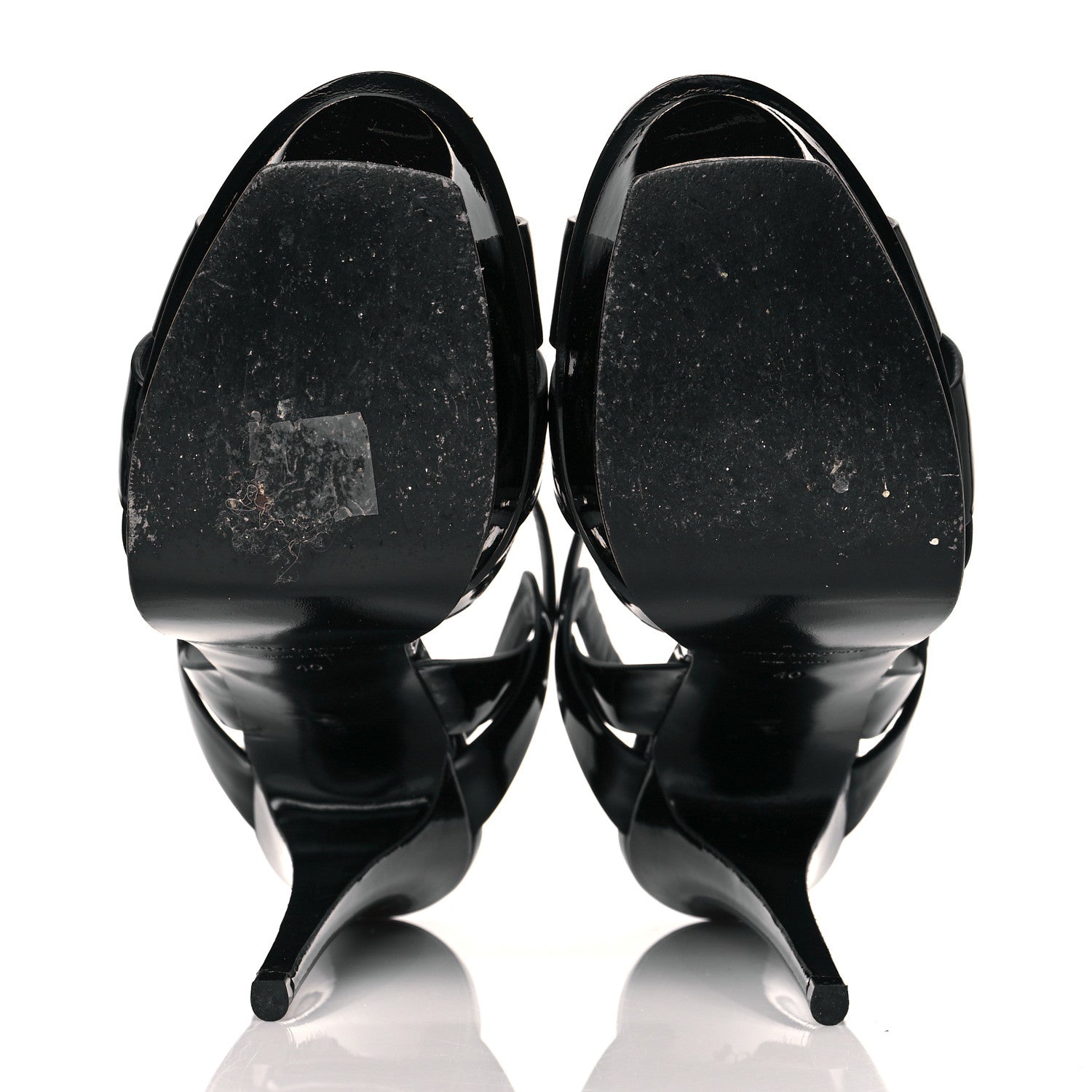 Saint Laurent Patent Tribute 105 Platform Sandals 40 Black 6 of 12