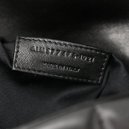 Saint Laurent Lambskin Quilted Small Loulou Puffer Monogram Monochrome Chain Satchel Black 7 of 12