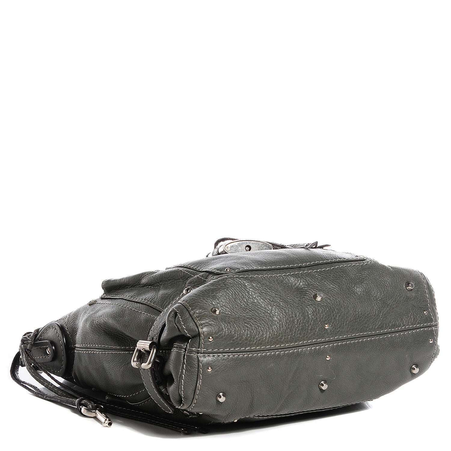 Chloe Leather Large Paddington Shoulder Bag Grey 4 of 11