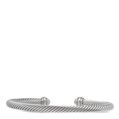 David Yurman Sterling Silver 18K Yellow Gold 4mm Cable Classics Bracelet 3 of 5