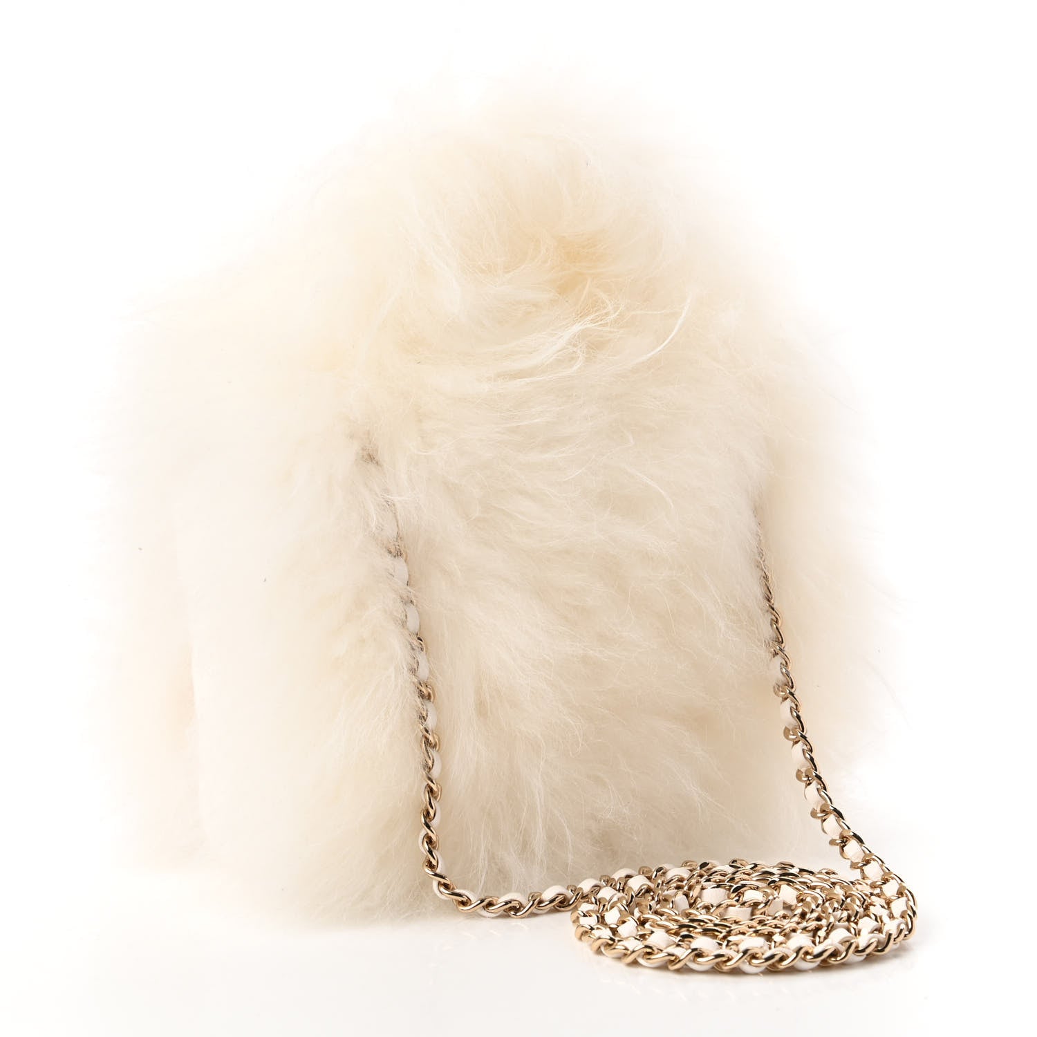 Chanel Fur Top Handle Flap White 3 of 10