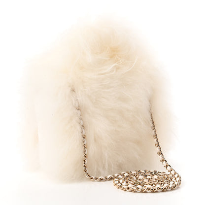 Chanel Fur Top Handle Flap White 3 of 10
