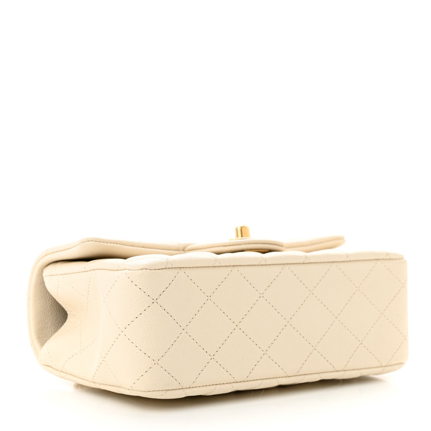 Chanel Caviar Quilted Mini Top Handle Rectangular Flap Beige 4 of 11