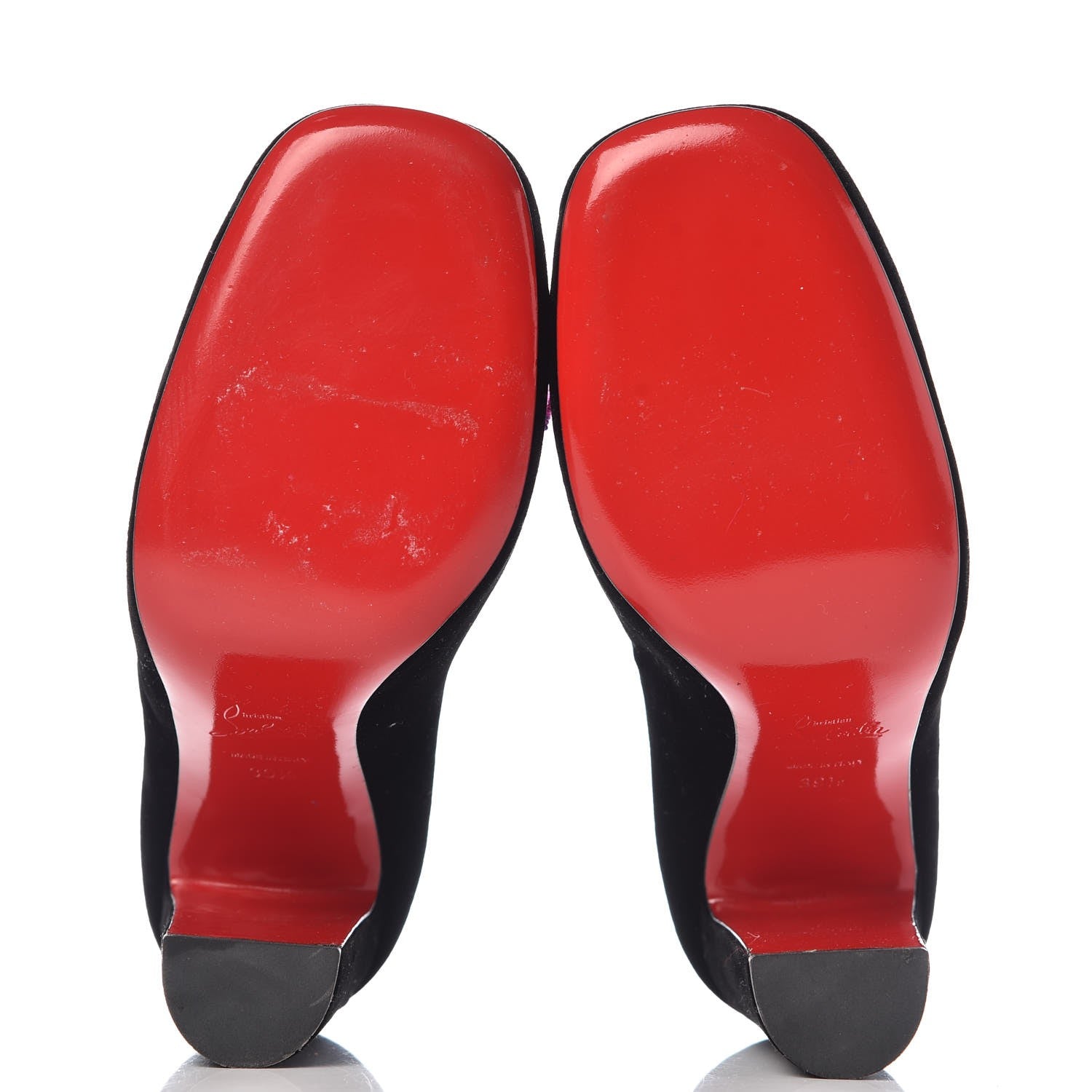 Christian Louboutin Velvet Fur Crystal Mayamoc 100 Pumps 39.5 Black 5 of 9