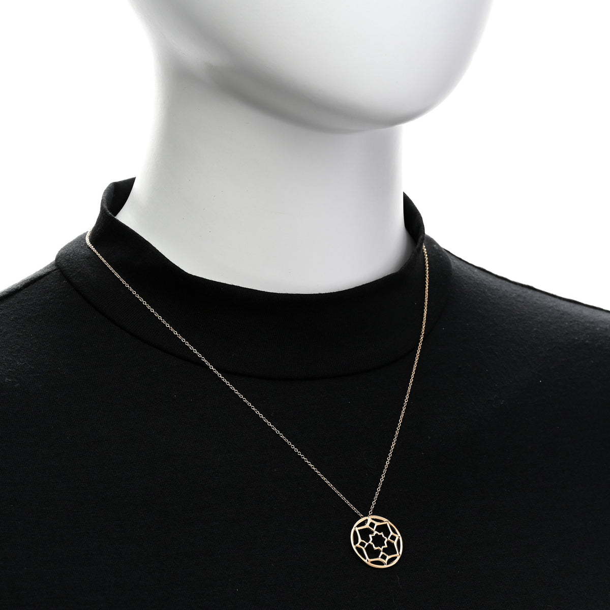 Tiffany 18K Yellow Gold Paloma Picasso Zellige Medallion Pendant Necklace 2 of 6