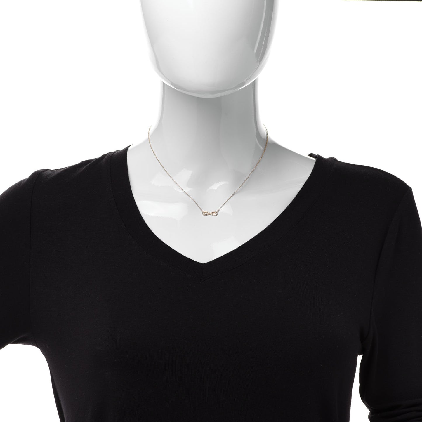 18K Yellow Gold Infinity Pendant Necklace