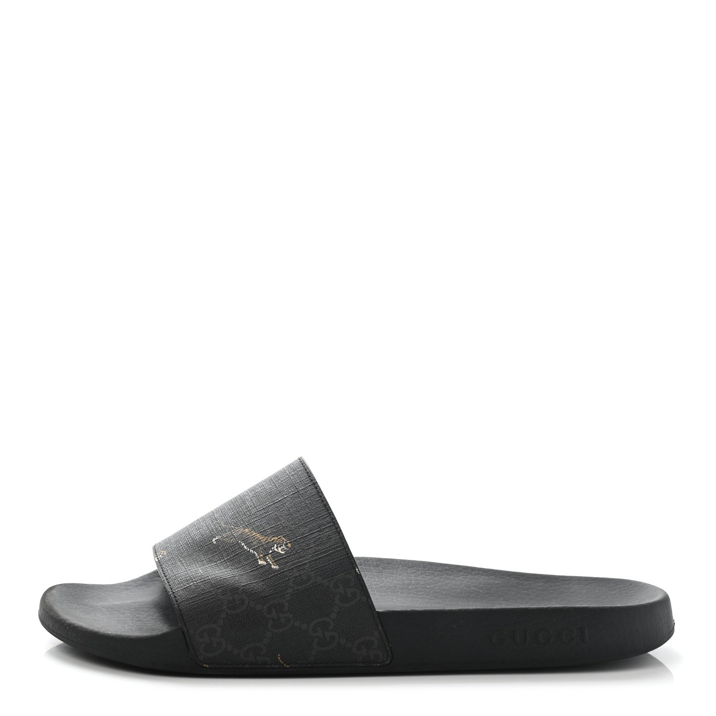 GG Supreme Monogram Tigers Mens Slide Sandals 11 Black Multicolor
