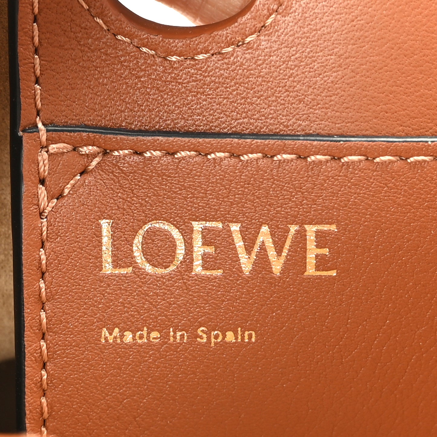Smooth Calfskin Mini Anagram Tote Tan