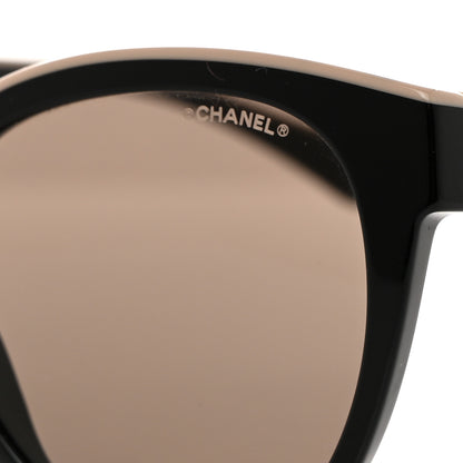 Chanel Acetate CC Butterfly Sunglasses 5414 Black Beige 7 of 8