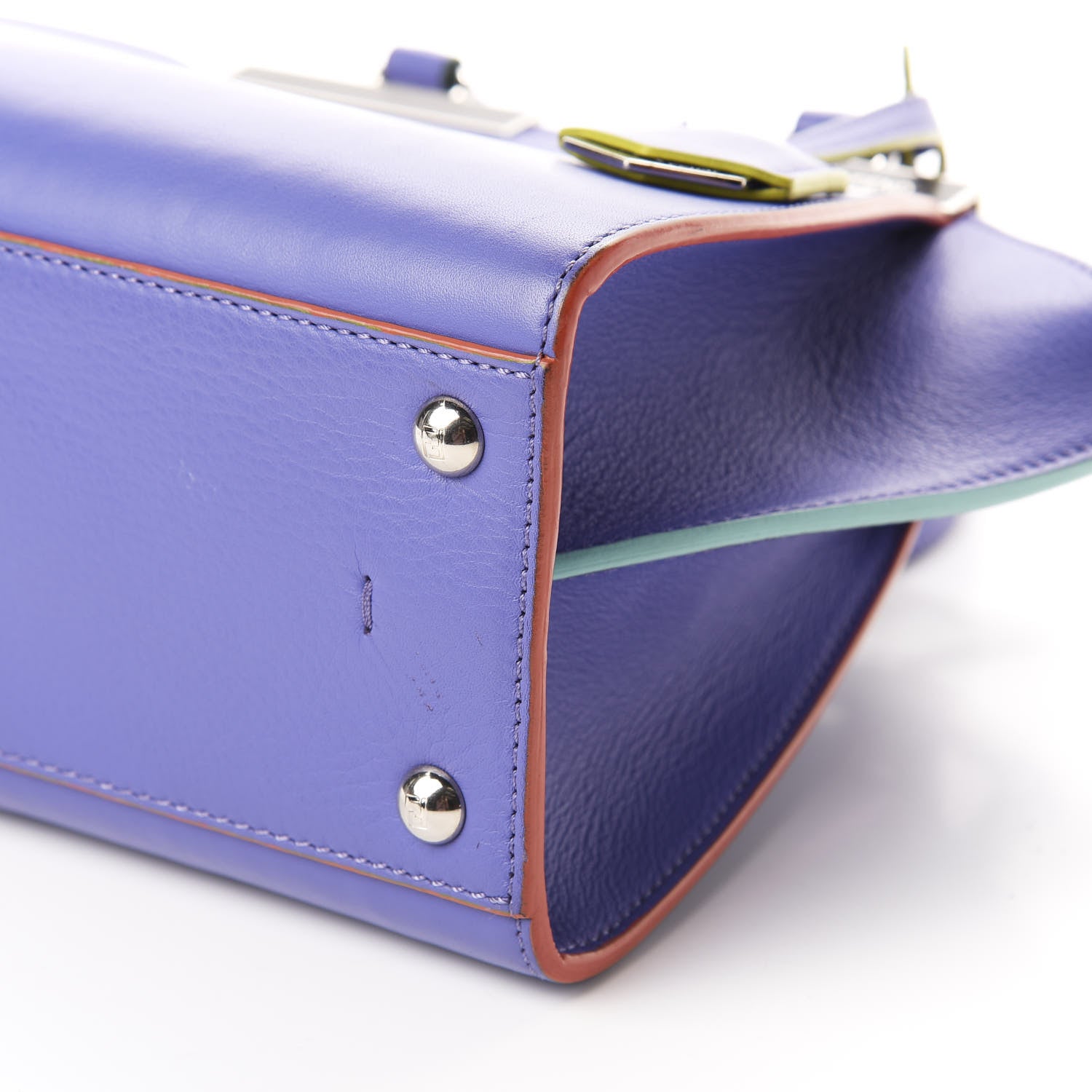 Fendi Vitello Dolce Mini 3jours Tote Viola Cassis 7 of 10