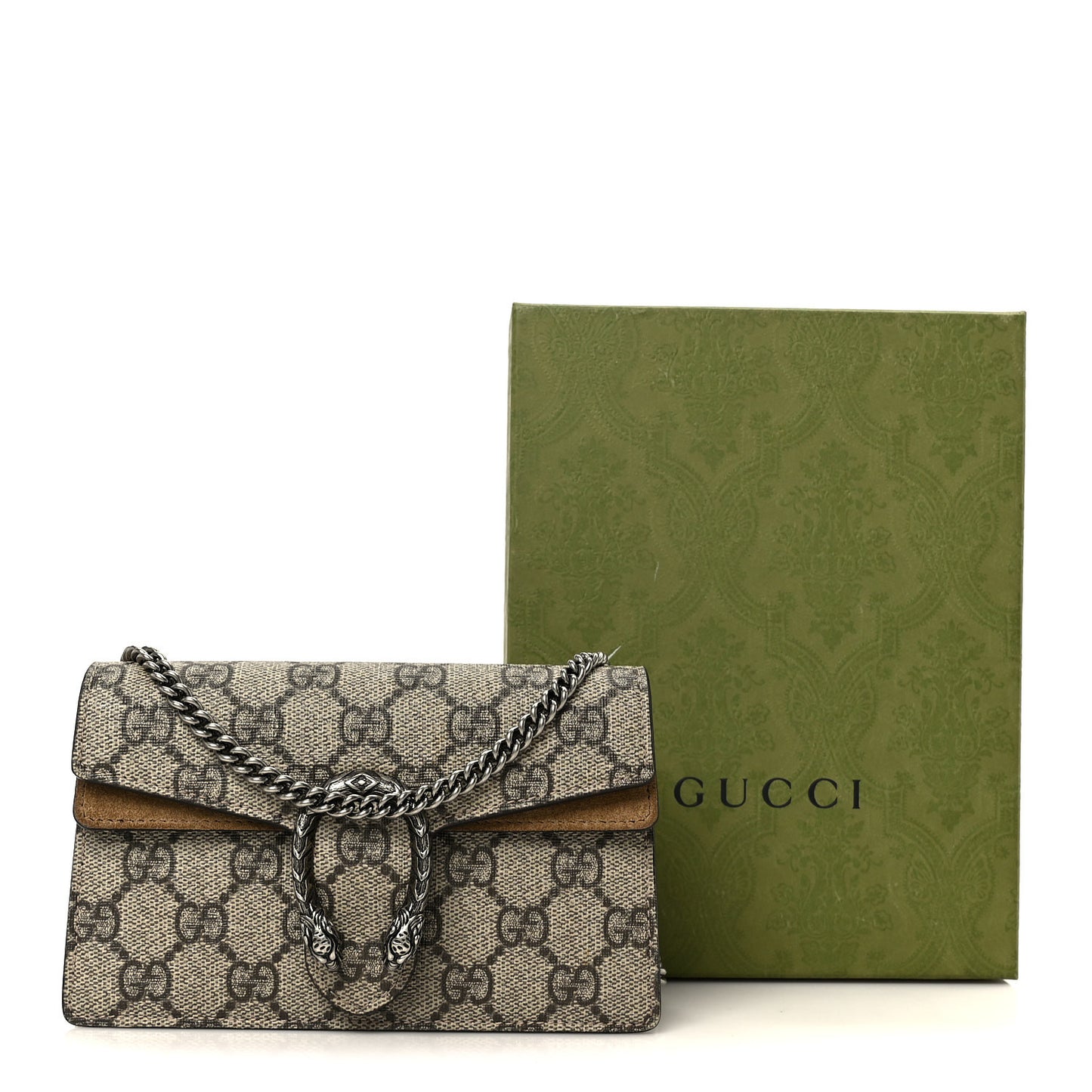 GG Supreme Monogram Super Mini Dionysus Shoulder Bag Taupe