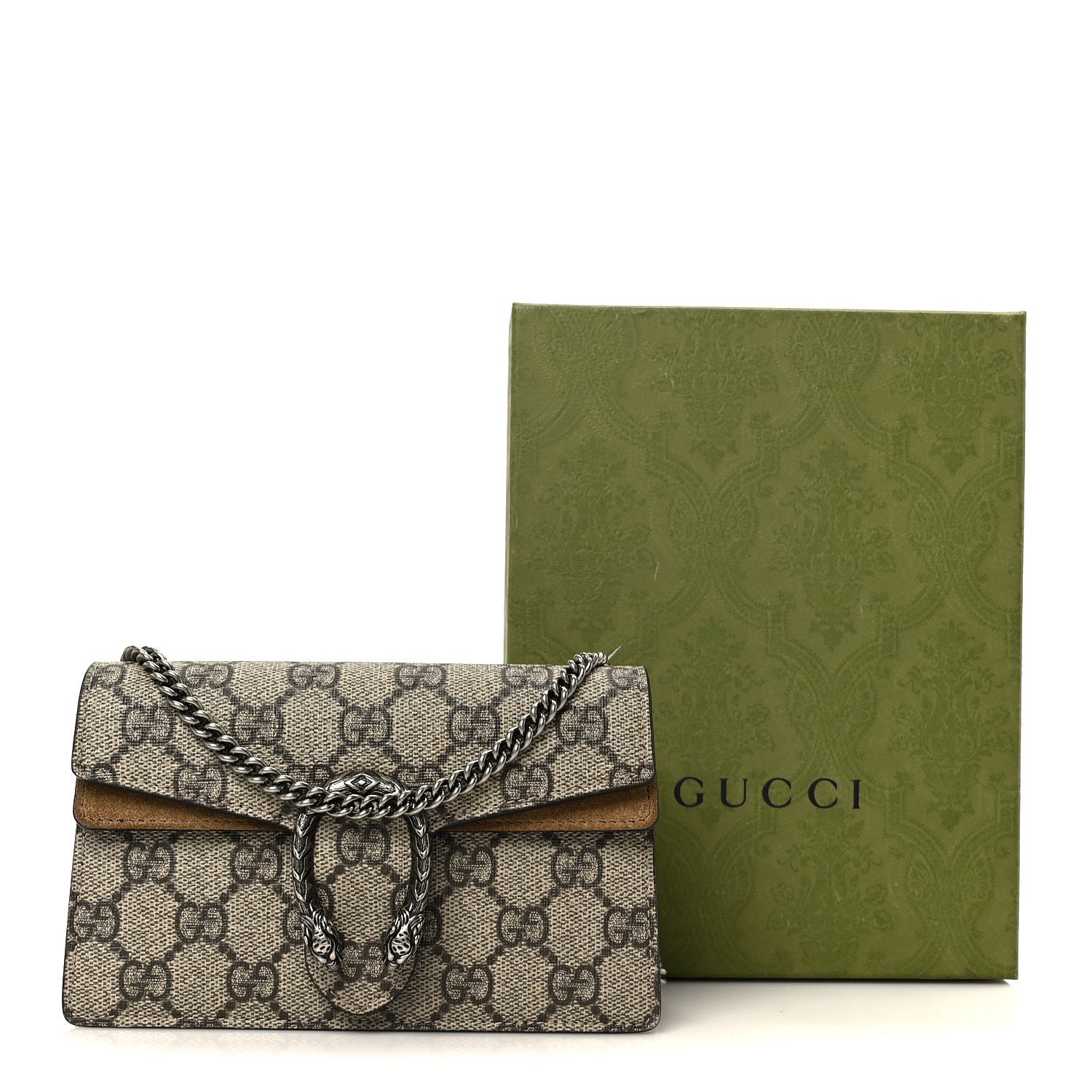 Gucci GG Supreme Monogram Super Mini Dionysus Shoulder Bag Taupe 9 of 9