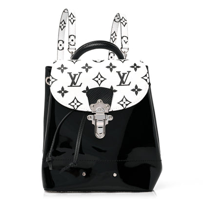 Louis Vuitton Patent Monogram Hot Springs Backpack Black White 1 of 9