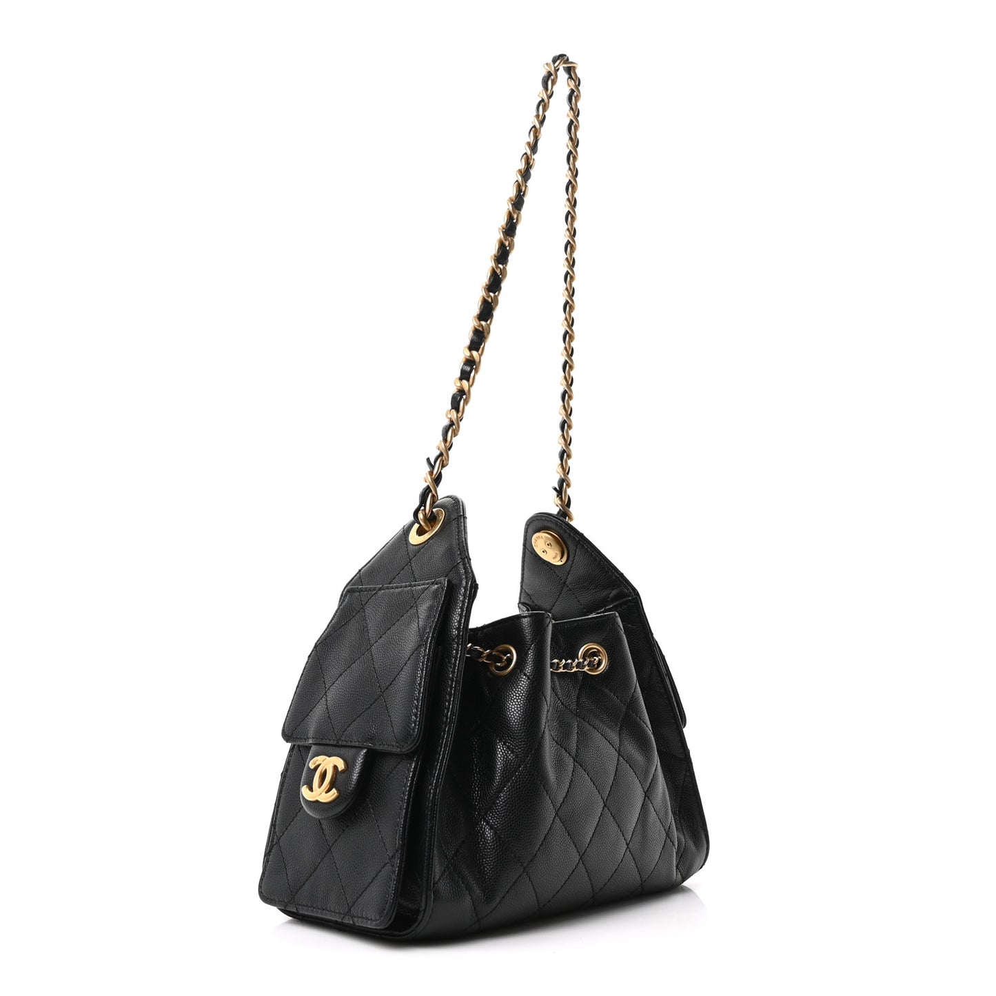 Caviar Quilted Mini Chanel 25 Handbag Black