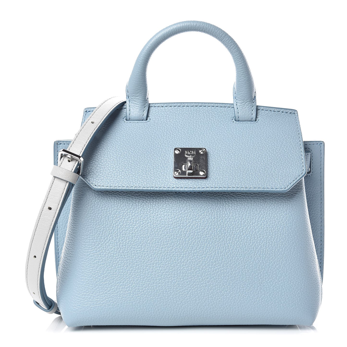 Grained Calfskin Small Milla Crossbody Sky Blue