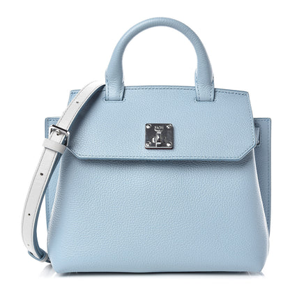 MCM Grained Calfskin Small Milla Crossbody Sky Blue 1 of 9