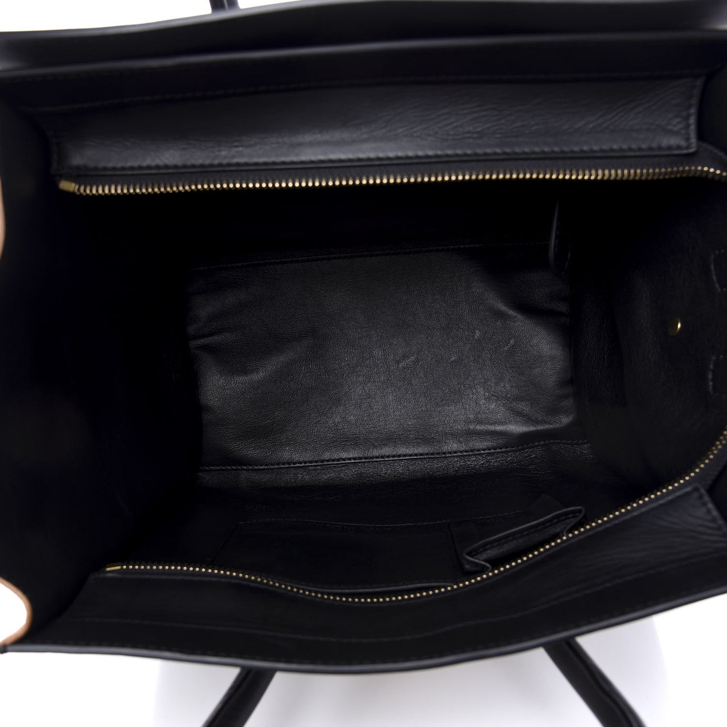 Satin Calfskin Suede Mini Tri-Color Luggage Seashell