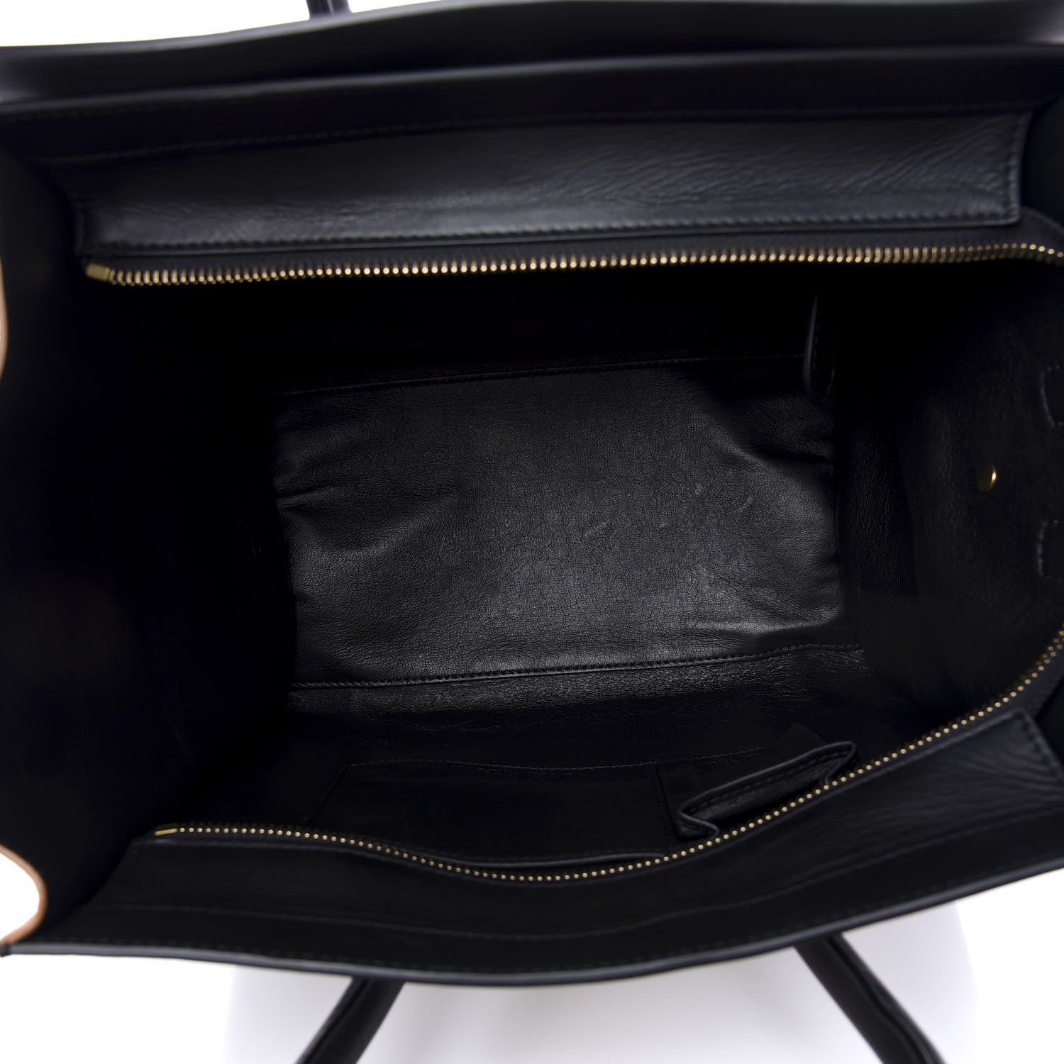 Celine Satin Calfskin Suede Mini Tri-Color Luggage Seashell 5 of 9