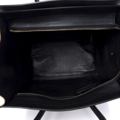 Celine Satin Calfskin Suede Mini Tri-Color Luggage Seashell 5 of 9