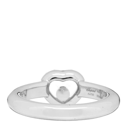 Chopard 18K White Gold Diamond Happy Diamonds Heart Ring 50 5.25 3 of 4