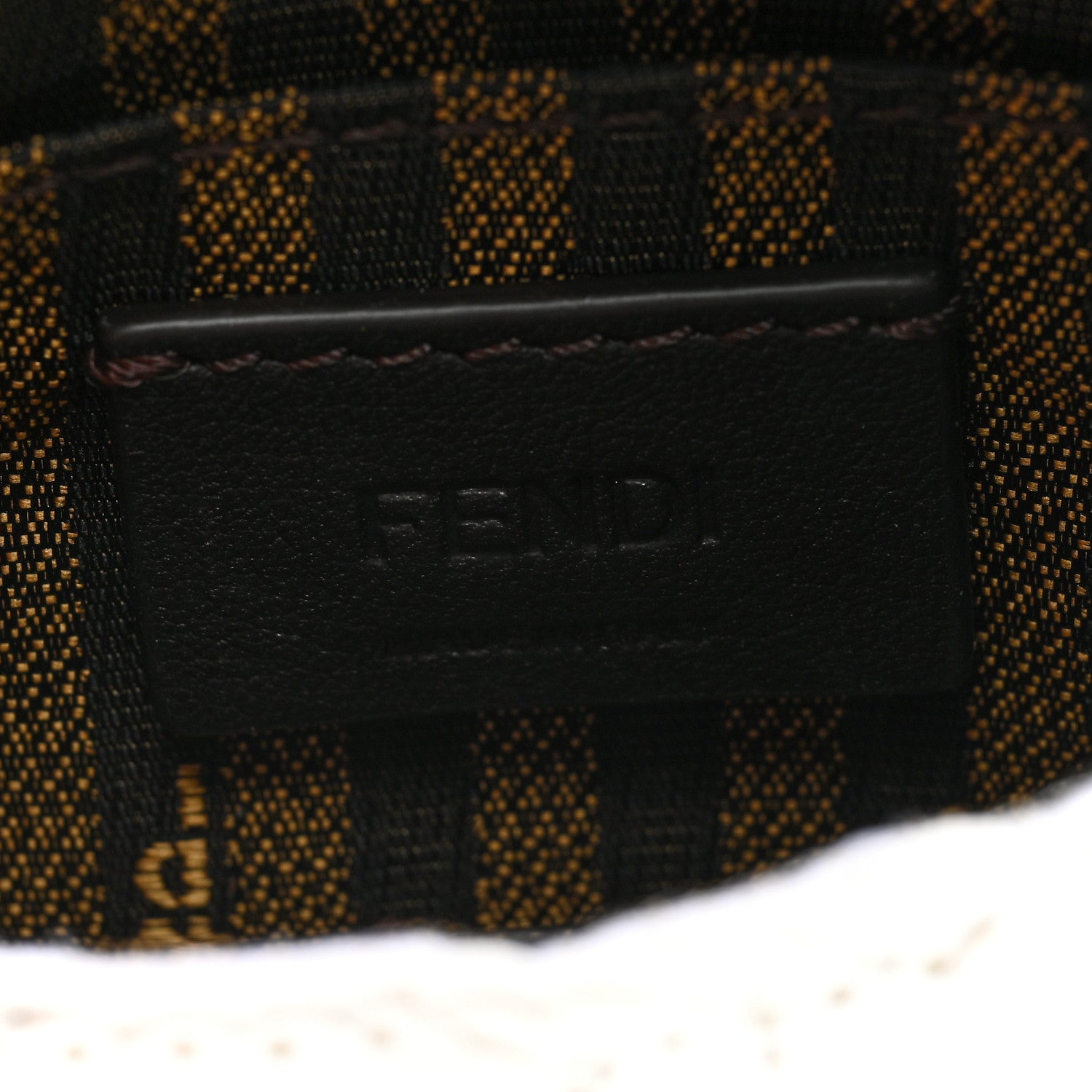 Fendi Sequin Paillettes Shiny Nappa Sex and the City Nano Maxi Buckle Baguette Charm White 6 of 7