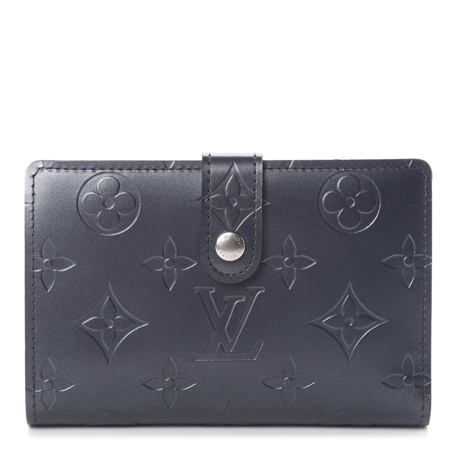 Mat Monogram French Purse Wallet Blue