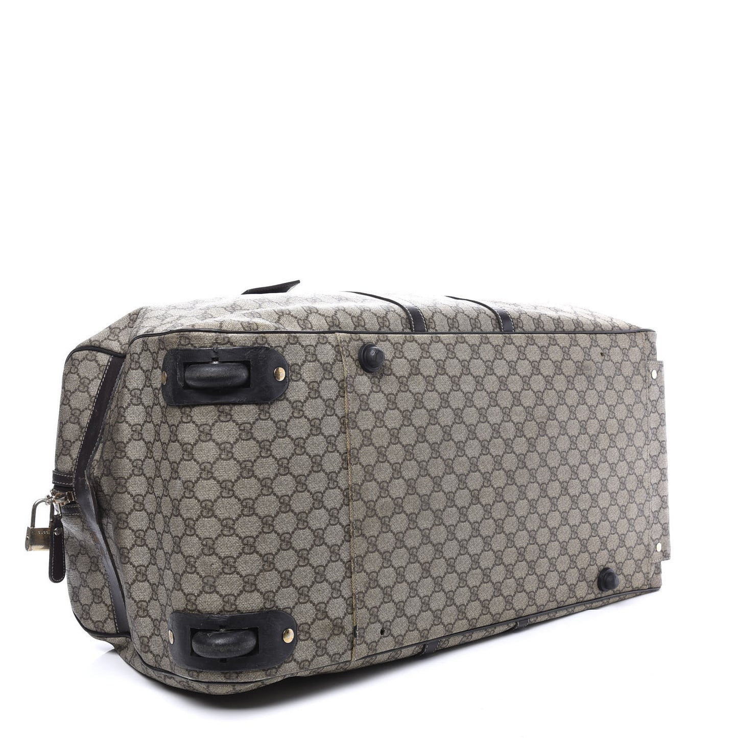 GG Plus Monogram Large Carry On Duffle Trolley Brown