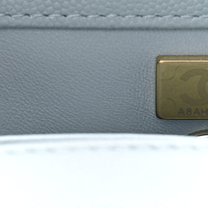 Chanel Caviar Quilted Mini Coco Handle Flap Light Blue 7 of 11
