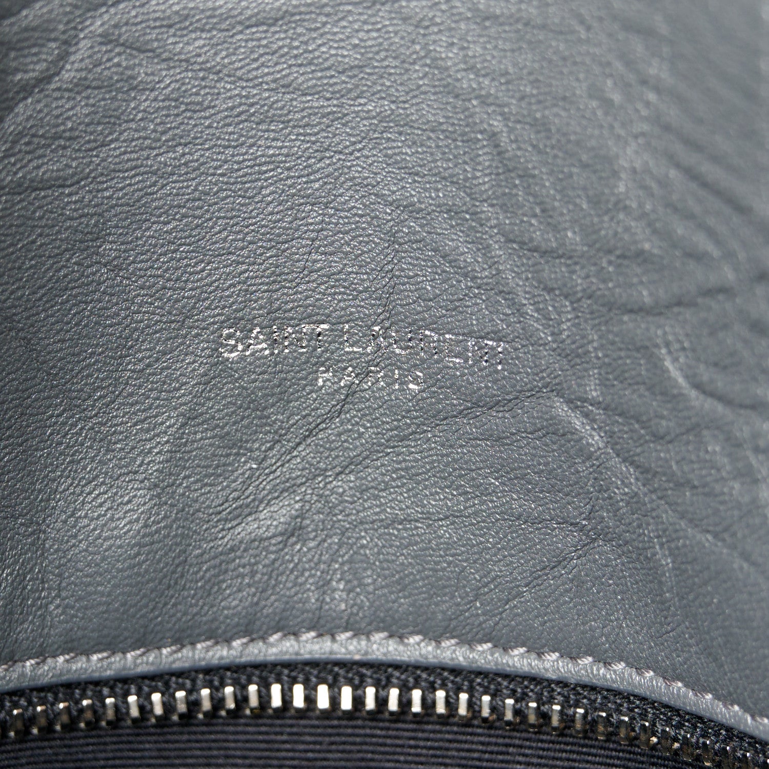 Saint Laurent Lambskin Quilted Medium Loulou Puffer Monogram Chain Satchel Concrete 7 of 11