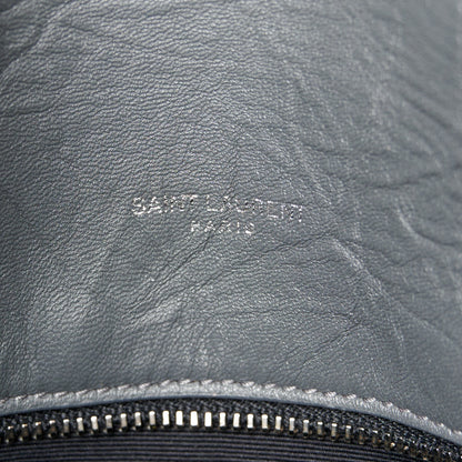 Saint Laurent Lambskin Quilted Medium Loulou Puffer Monogram Chain Satchel Concrete 7 of 11