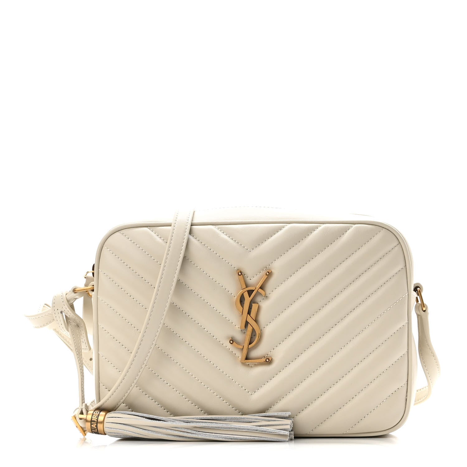 Saint Laurent Calfskin Matelasse Monogram Lou Camera Bag Crema Soft 1 of 10