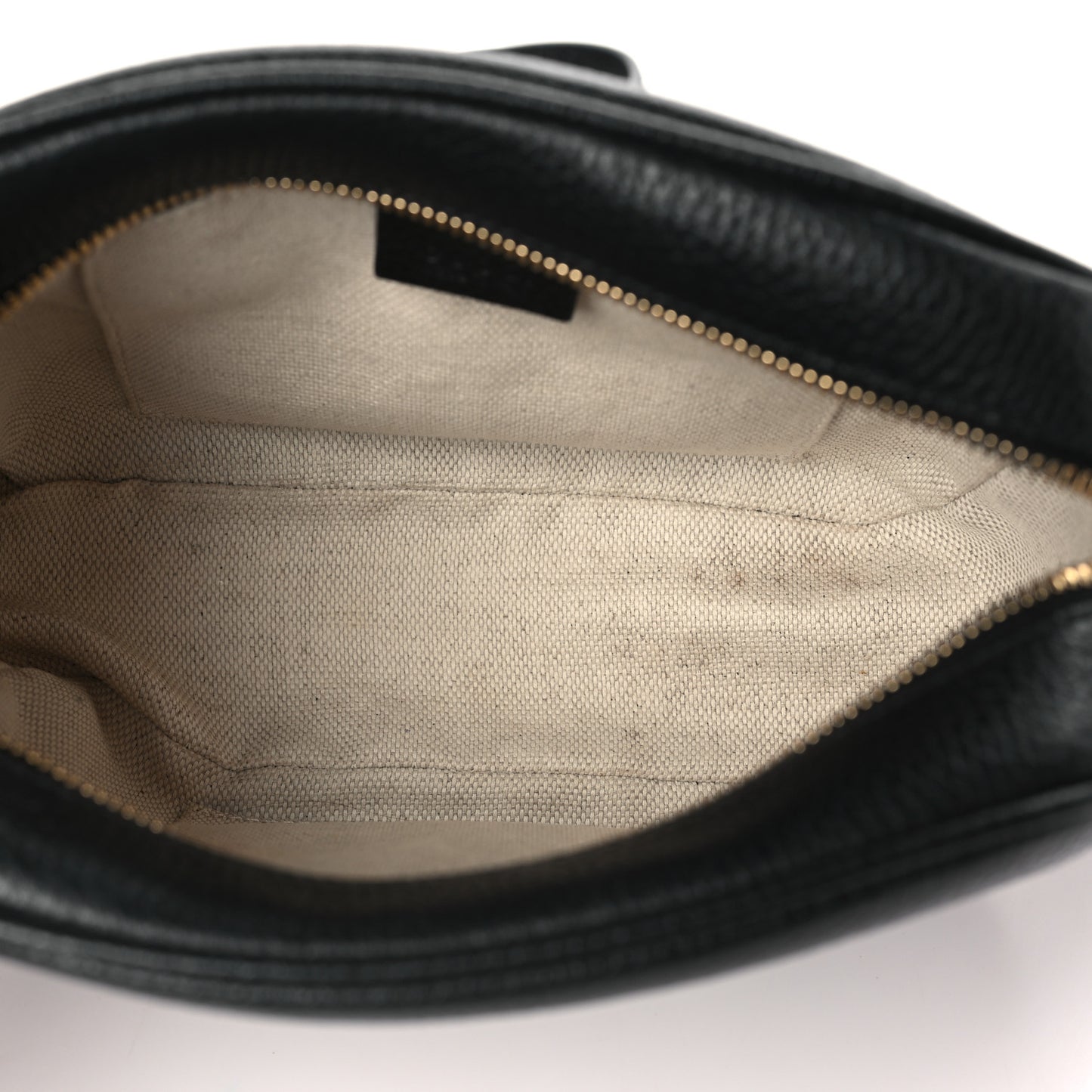 Pebbled Calfskin Small Soho Disco Bag Black