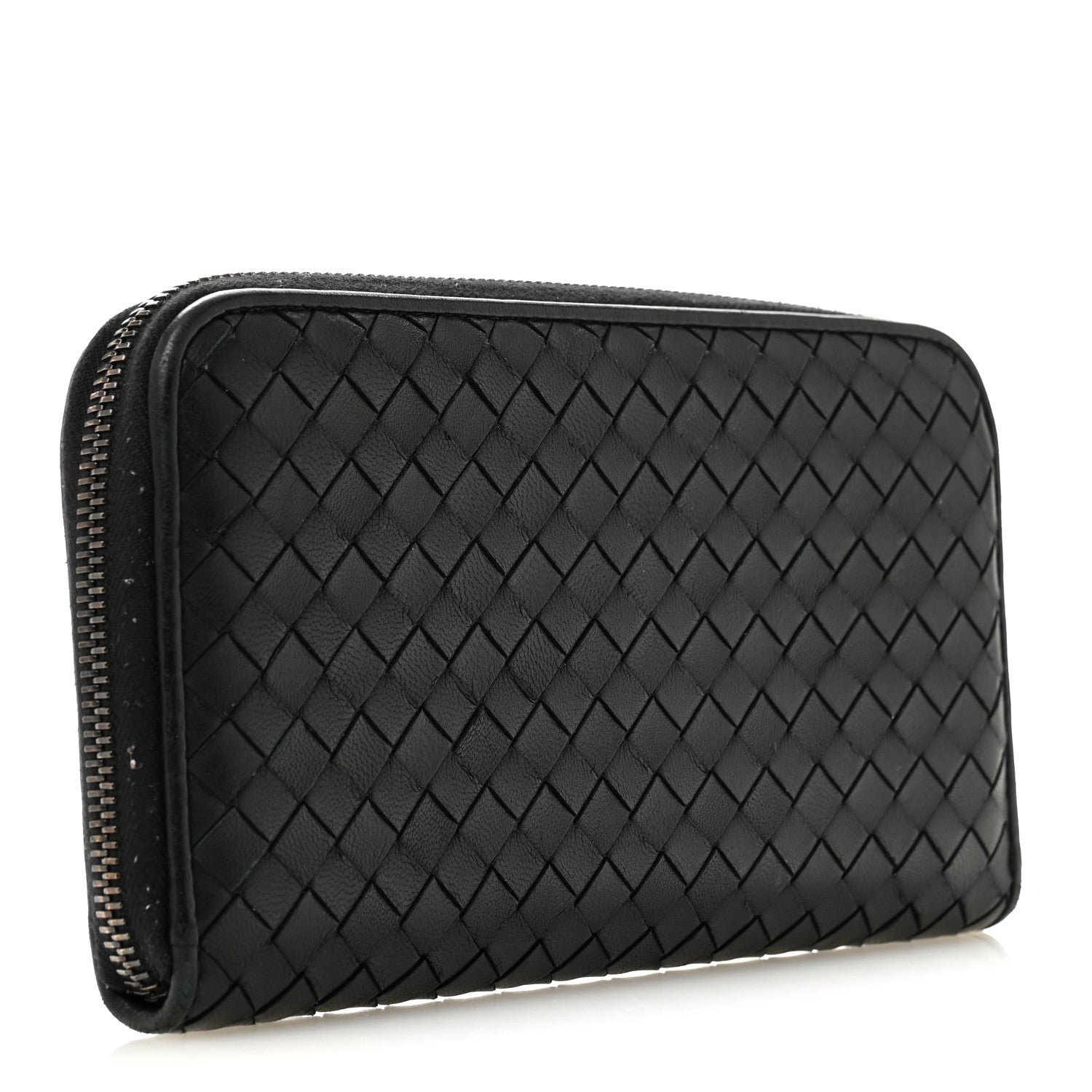Bottega Veneta Nappa Intrecciato Zip Around Wallet Black 3 of 11