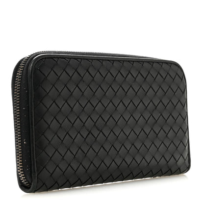 Bottega Veneta Nappa Intrecciato Zip Around Wallet Black 3 of 11