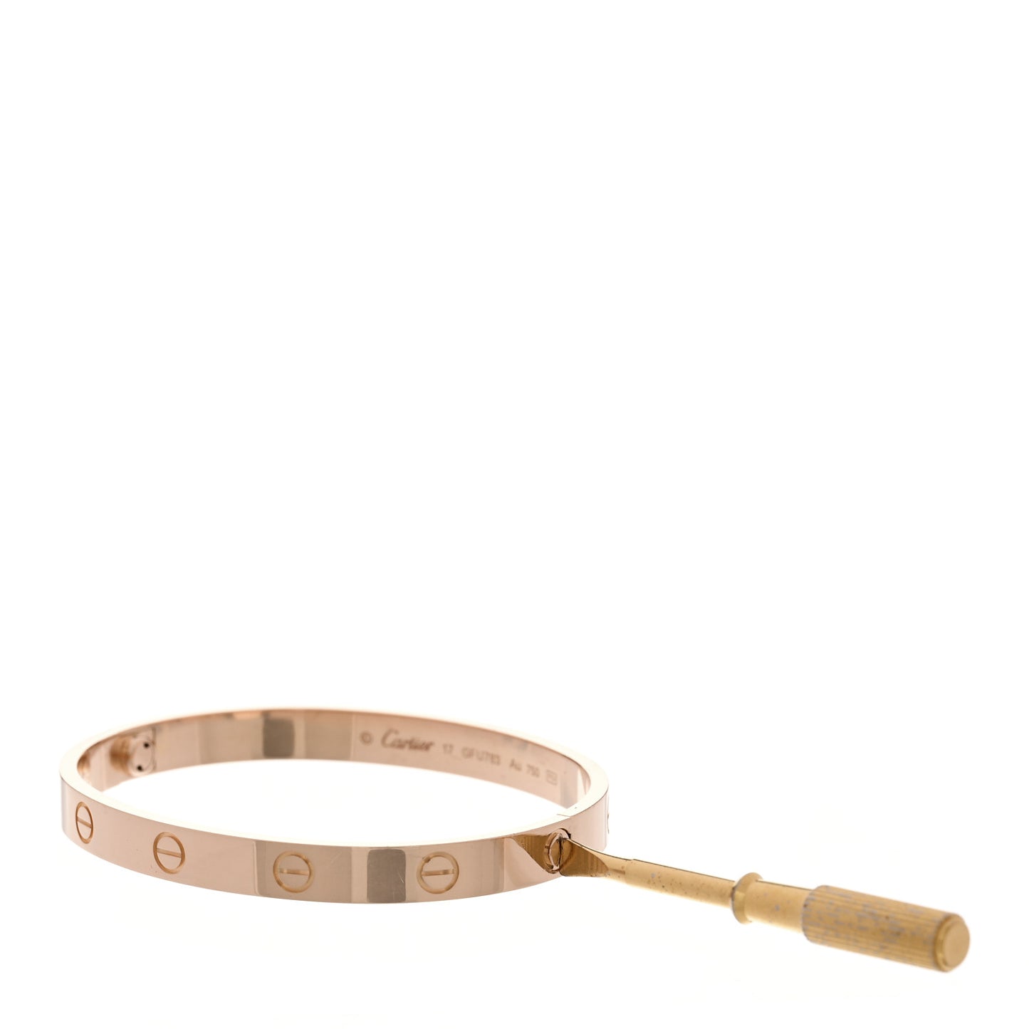 18K Pink Gold LOVE Bracelet 17