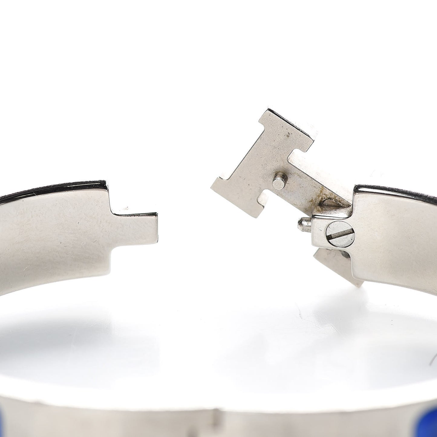 Narrow Enamel Clic Clac H Bracelet PM Bleu Electrique