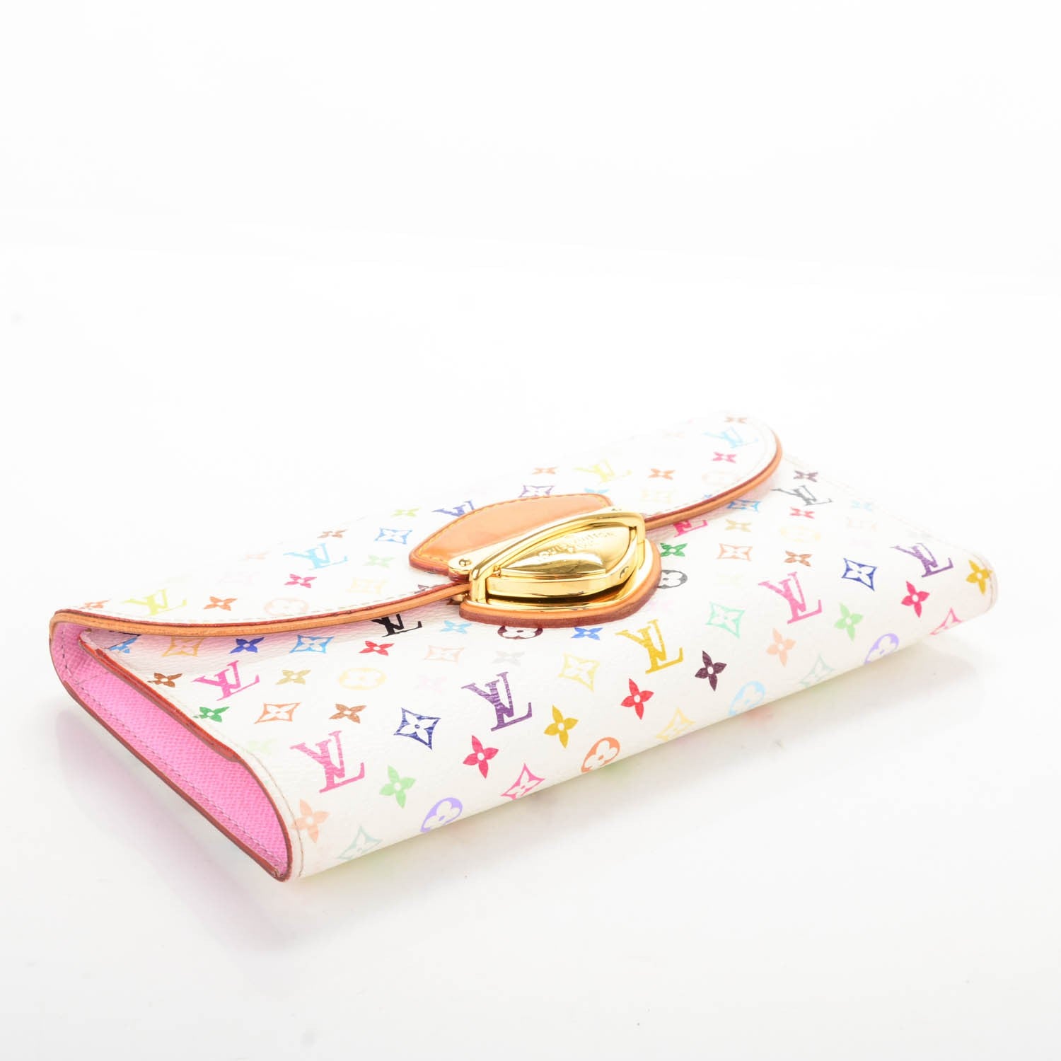 Louis Vuitton Monogram Multicolor Eugenie Wallet White Litchi 4 of 7