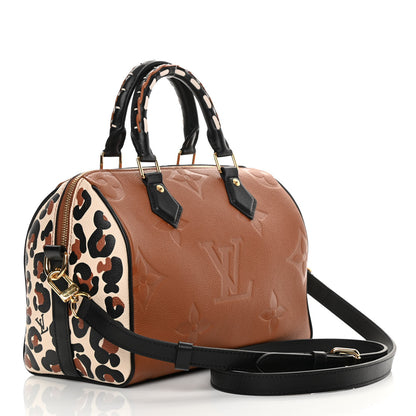 Louis Vuitton Empreinte Monogram Giant Wild At Heart Speedy Bandouliere 25 Caramel 3 of 9